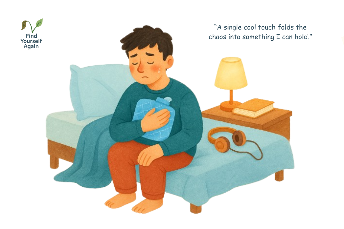 A single cool touch folds the chaos into something I can hold.